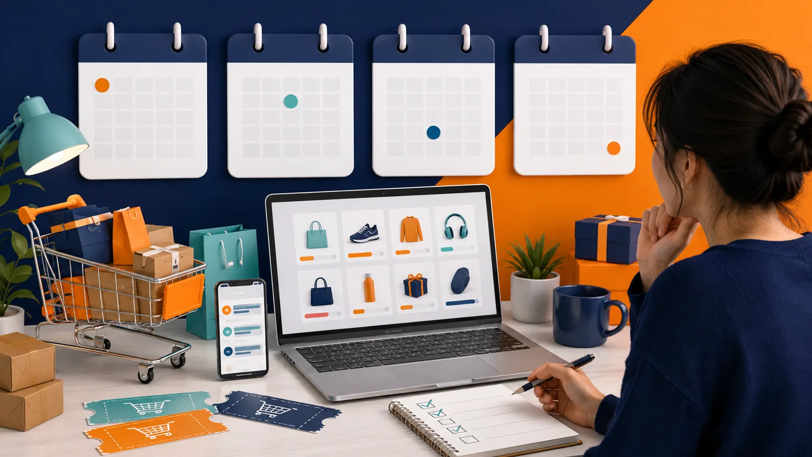 Minh họa checklist săn voucher Shopee 9.9 10.10 11.11 bằng sansale.org