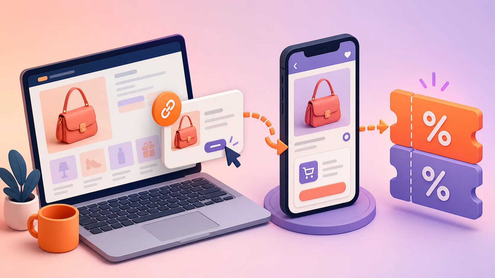 Minh họa mở link sản phẩm Lazada từ sansale.org để nhận ưu đãi trước khi áp voucher